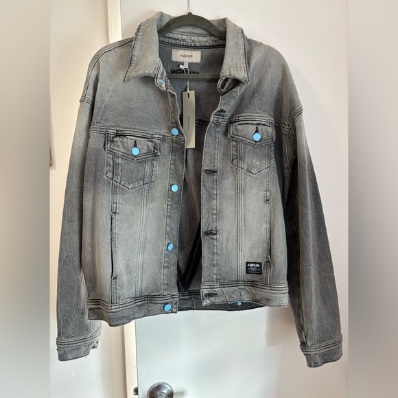 Hudson Jeans Grey Denim Jacket - Picture 3 of 3